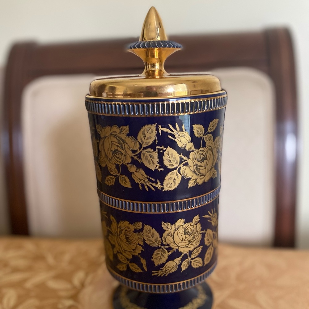 VTG Hand Made Florentine Italy Porcelain Compote